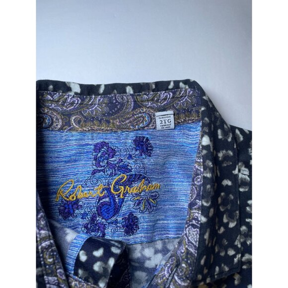 Robert Graham patterned long sleeve collared shirt - Picture 4 of 7